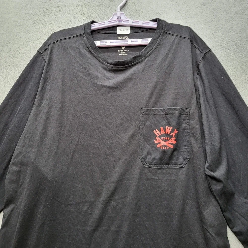 Hawx Men Shirt‎ 2XL Black Graphic Print Skull Wrenches Sleep Never Work Gear NWT